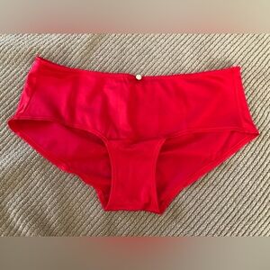 50% OFF SALE!!  Badgley Mischka Red Stretch Satin Panty, Size Large